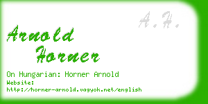 arnold horner business card